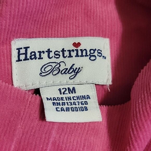 HARTSTRINGS BABY PINK CORDUROY DRESS WITH CUPCAKES ON HEM, SIZE 12 MONTHS - Picture 10 of 11